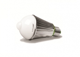 Светодиодная лампа А60 LED лампа 8W + датчик движения 360'